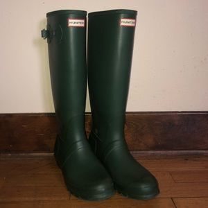 Green hunter boots!
